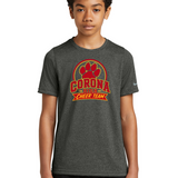 Corona Senior High School Cheer - Dark Smoke Heather Nike Youth Swoosh Sleeve rLegend Tee NKDX8787