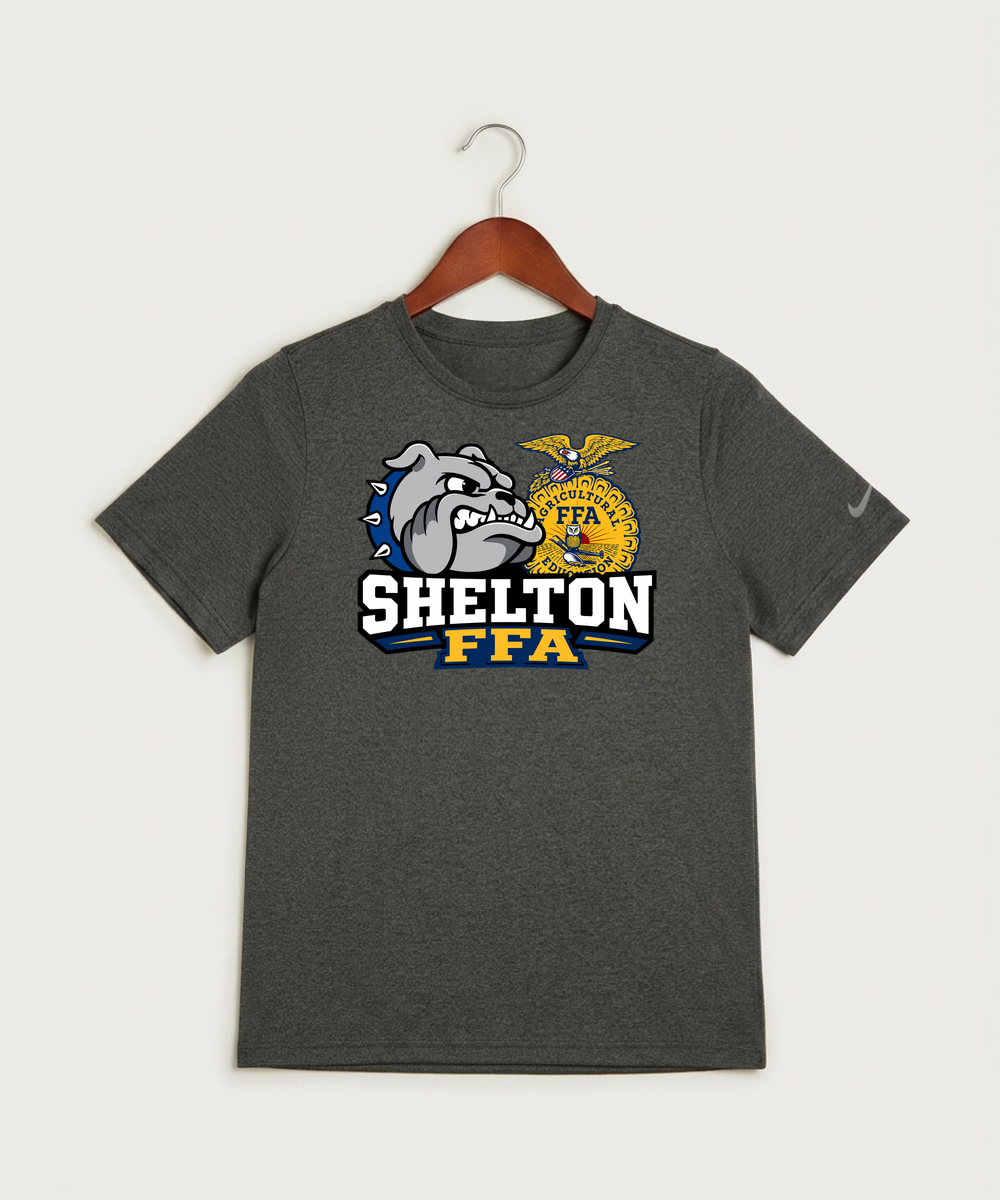 Shelton High School FFA general - Dark Smoke Heather Nike Youth Swoosh Sleeve rLegend Tee NKDX8787