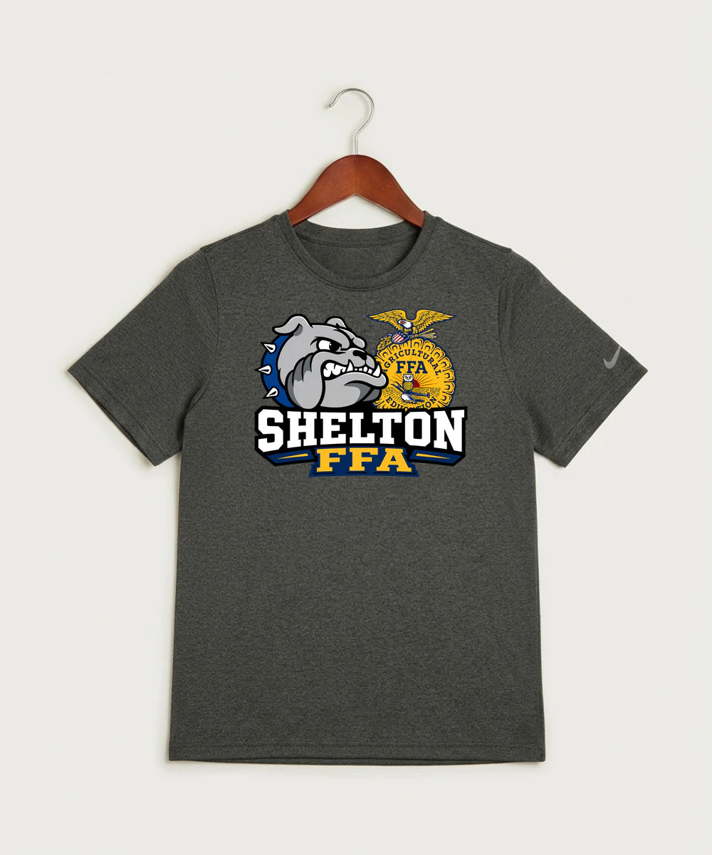 Shelton High School FFA general - Dark Smoke Heather Nike Youth Swoosh Sleeve rLegend Tee NKDX8787