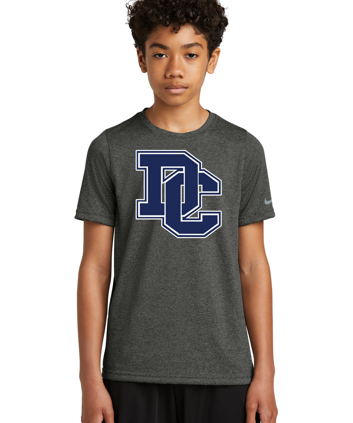 Dassel-Cokato Football - Dark Smoke Heather Nike Youth Swoosh Sleeve rLegend Tee NKDX8787