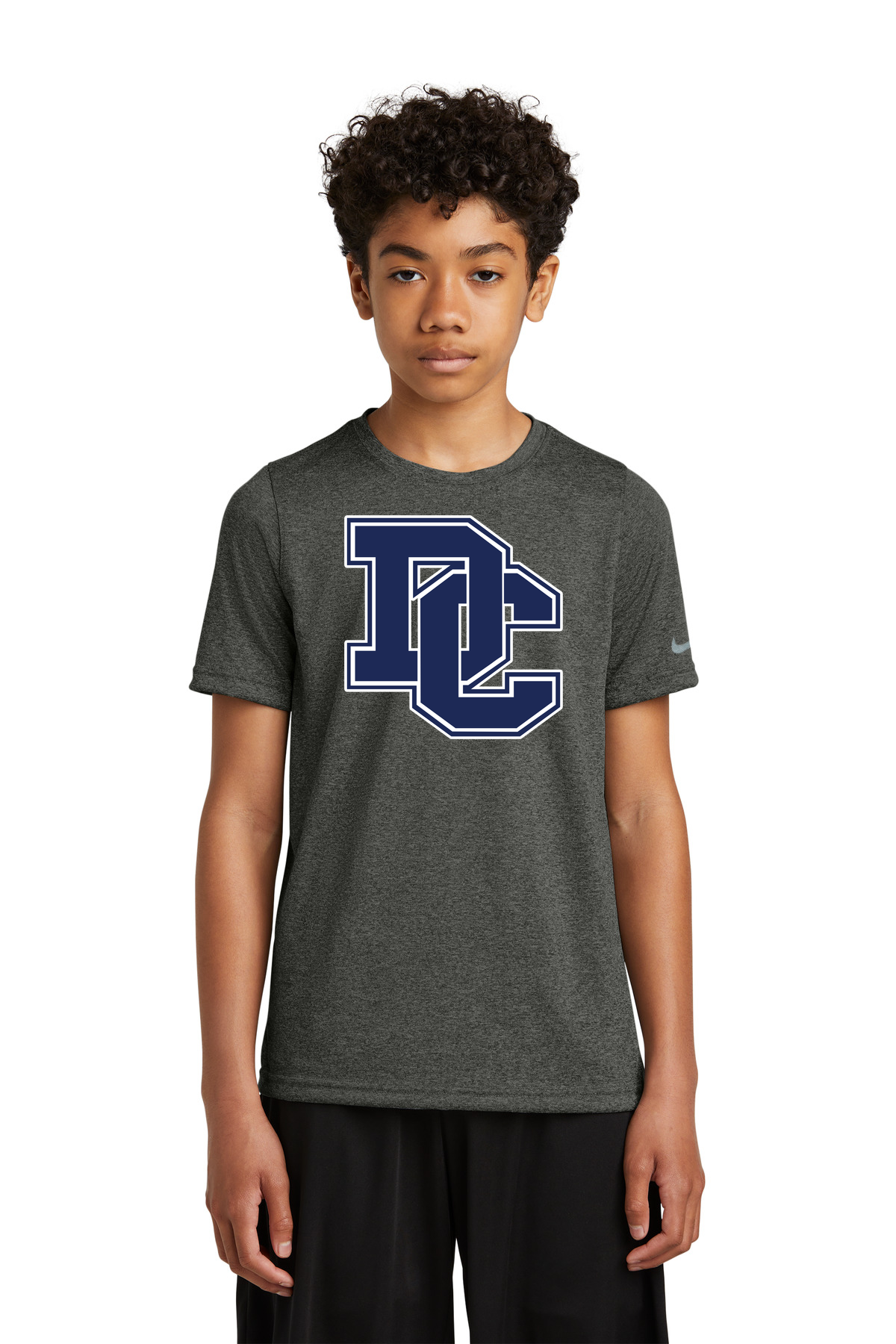 Dassel-Cokato Football - Dark Smoke Heather Nike Youth Swoosh Sleeve rLegend Tee NKDX8787
