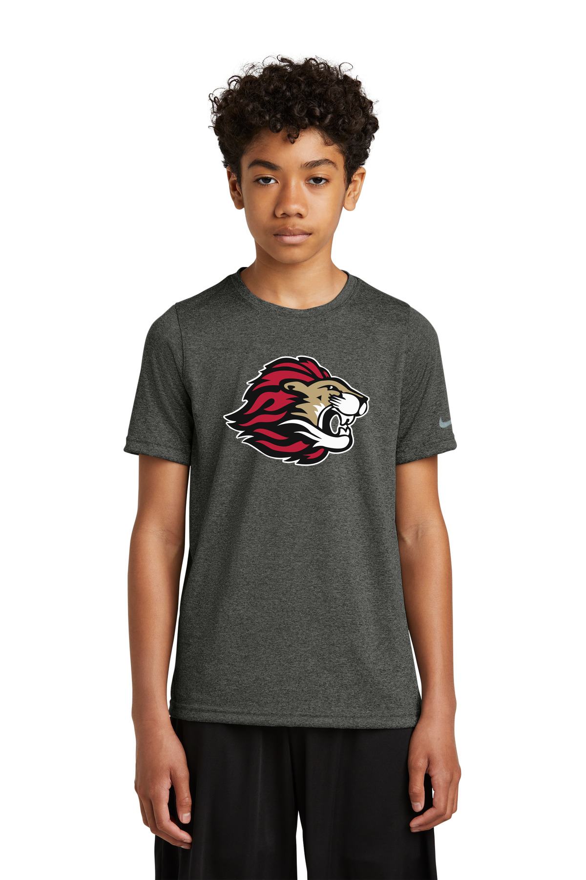 Spring Grove Football - Dark Smoke Heather Nike Youth Swoosh Sleeve rLegend Tee NKDX8787