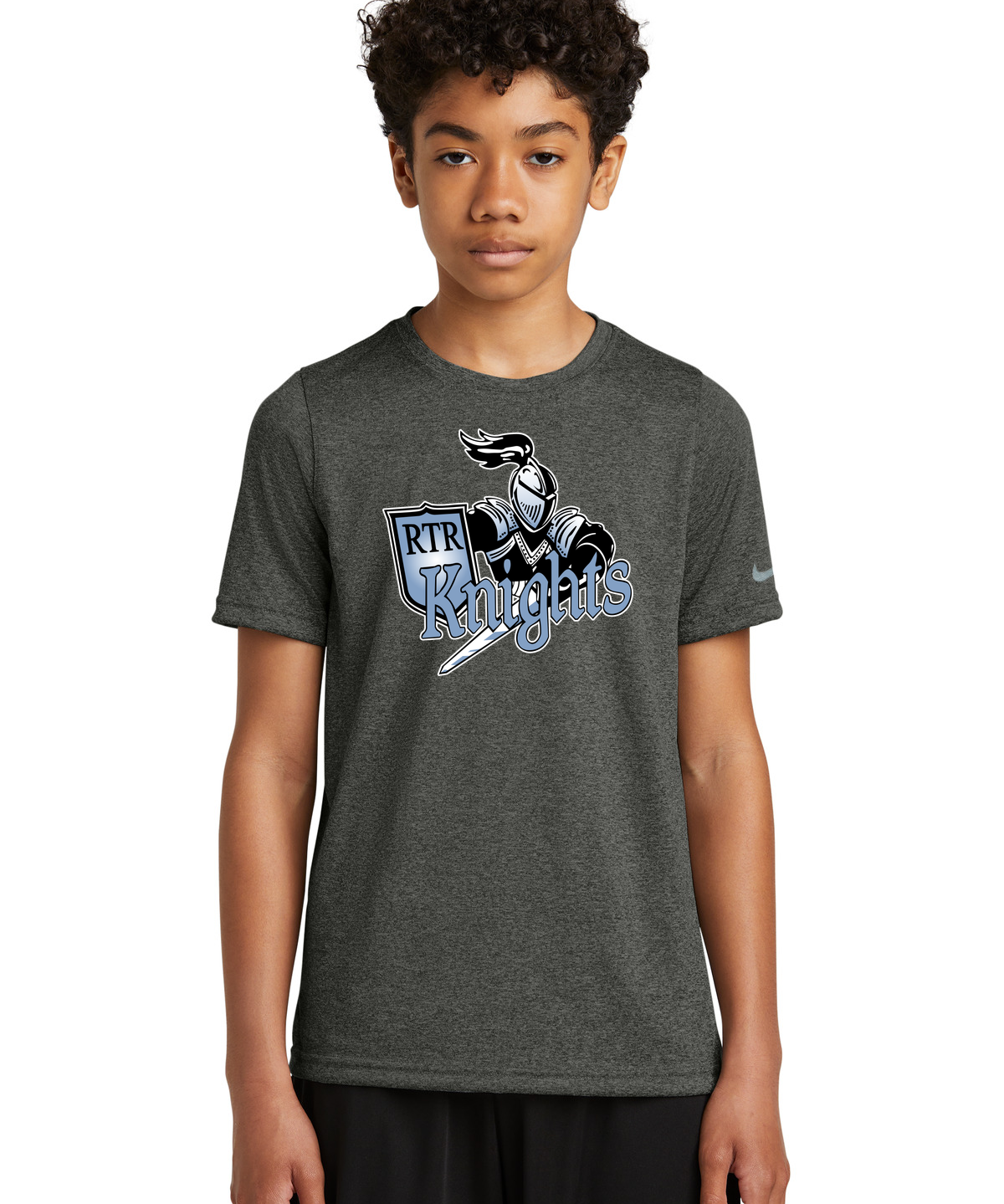 Russell-Tyler-Ruthton Football - Dark Smoke Heather Nike Youth Swoosh Sleeve rLegend Tee NKDX8787