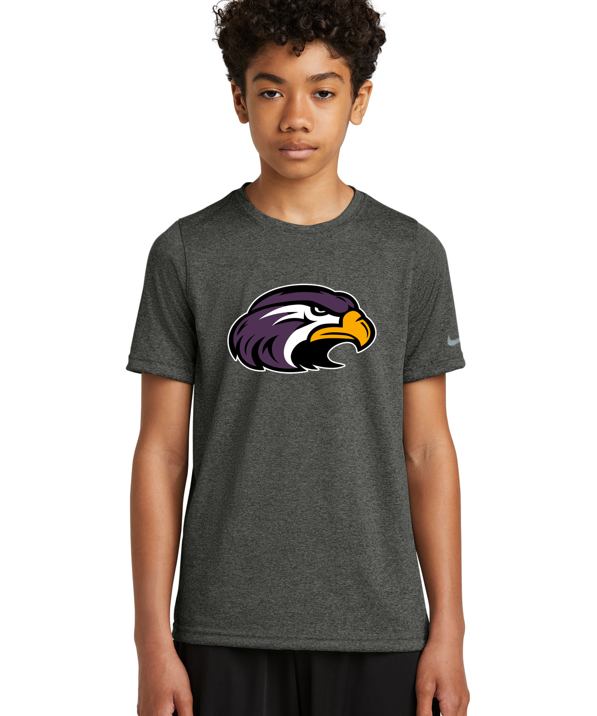 Montevideo Football - Dark Smoke Heather Nike Youth Swoosh Sleeve rLegend Tee NKDX8787