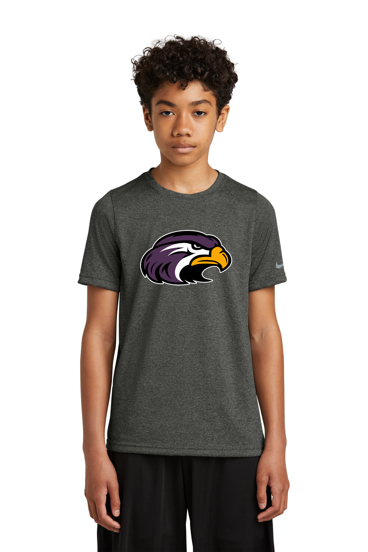 Montevideo Football - Dark Smoke Heather Nike Youth Swoosh Sleeve rLegend Tee NKDX8787