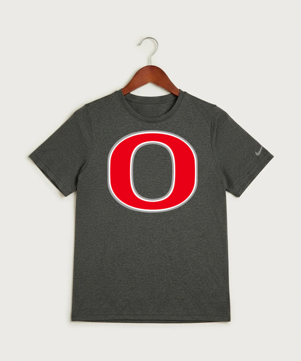 Osakis High School Athletics Coed - Dark Smoke Heather Nike Youth Swoosh Sleeve rLegend Tee NKDX8787