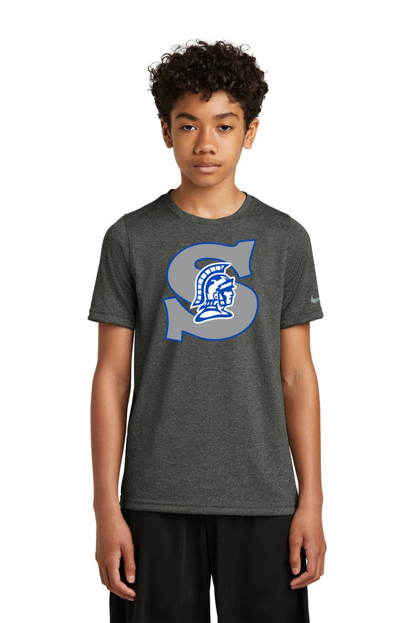Southwest Football - Dark Smoke Heather Nike Youth Swoosh Sleeve rLegend Tee NKDX8787