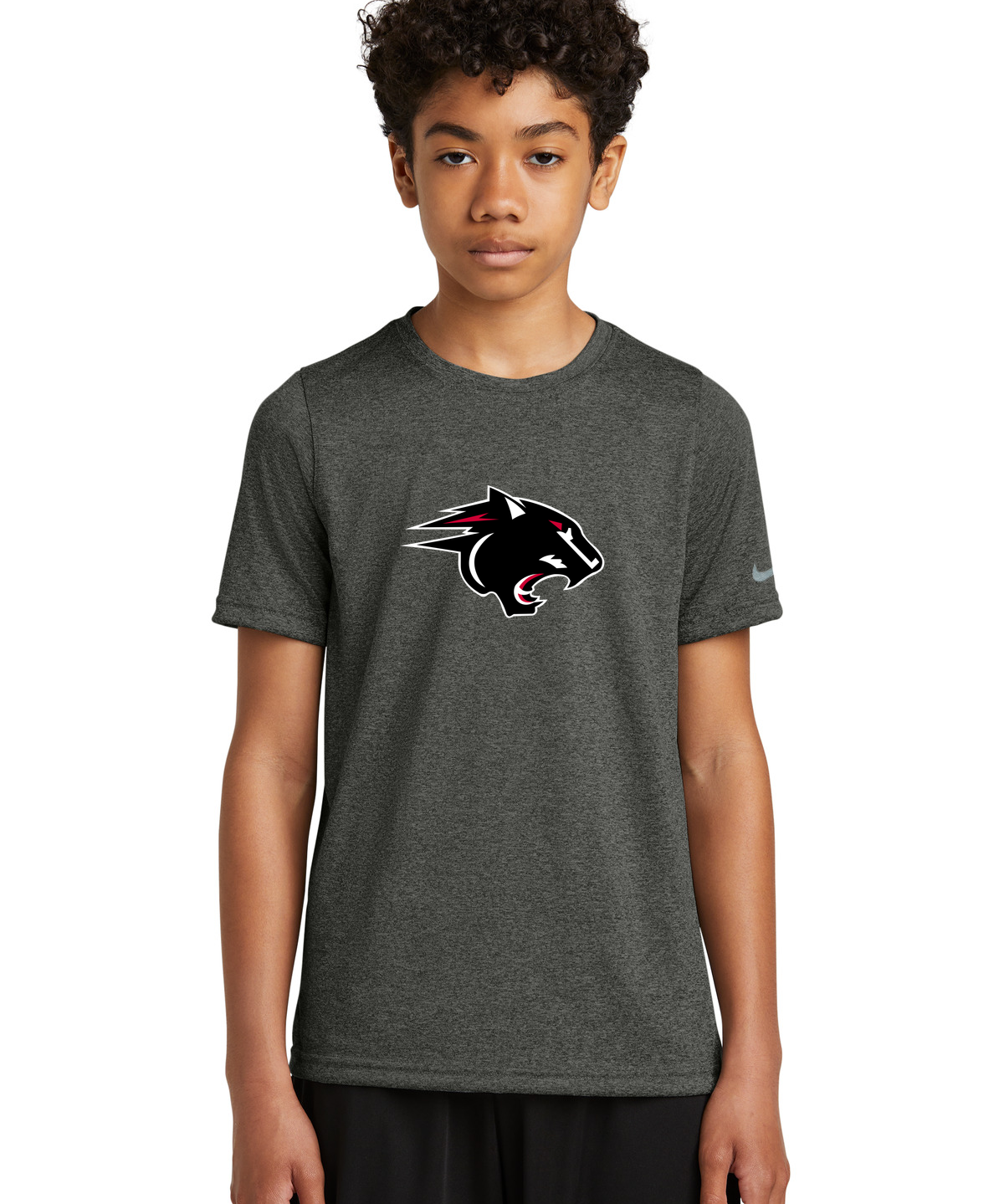 NRHEG Football - Dark Smoke Heather Nike Youth Swoosh Sleeve rLegend Tee NKDX8787