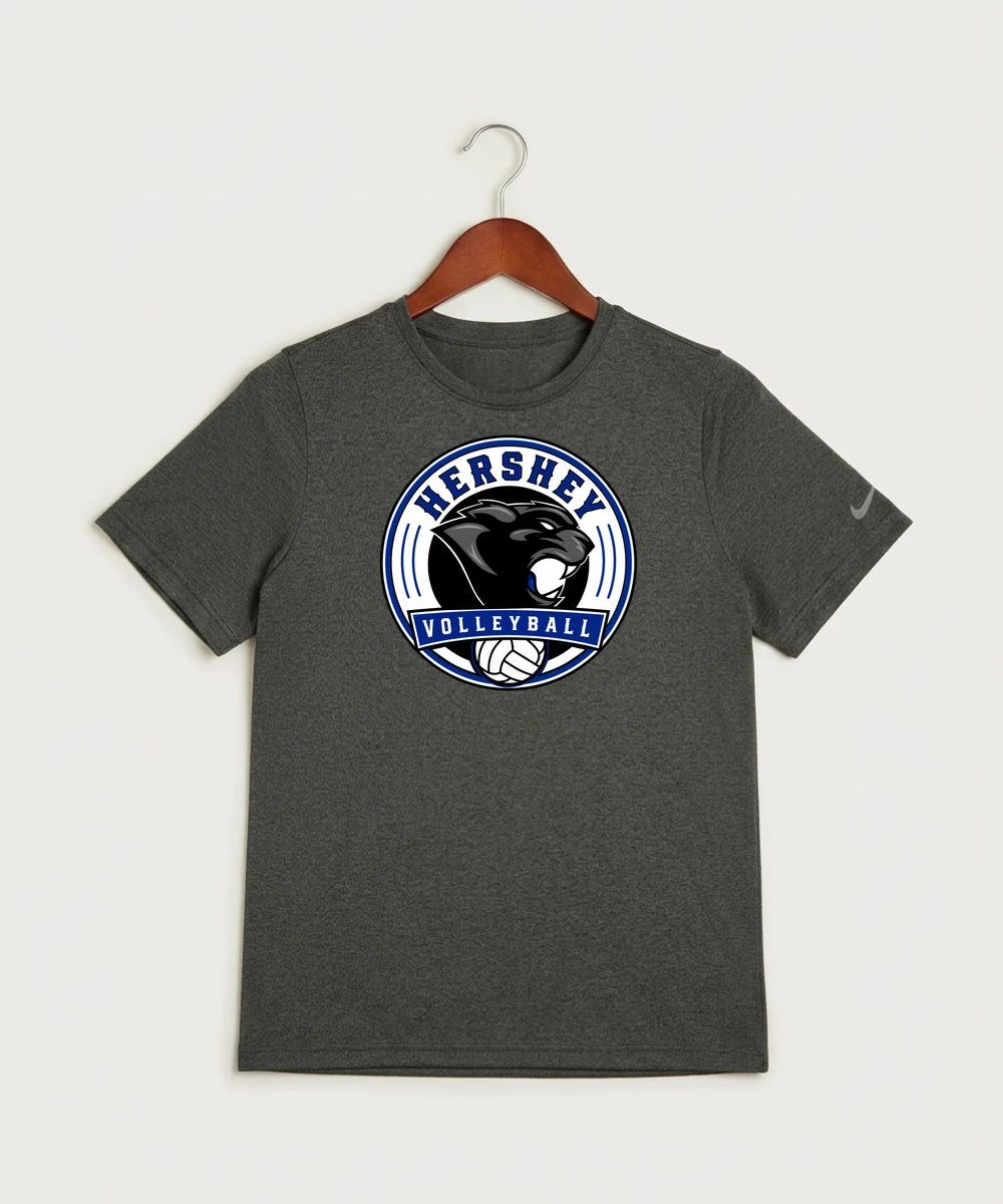Hershey High School Volleyball Team Store - Dark Smoke Heather Nike Youth Swoosh Sleeve rLegend Tee NKDX8787