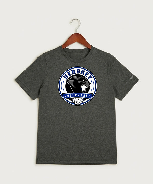 Hershey High School Volleyball Team Store - Dark Smoke Heather Nike Youth Swoosh Sleeve rLegend Tee NKDX8787