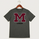 Moline Cheer general - Dark Smoke Heather Nike Youth Swoosh Sleeve rLegend Tee NKDX8787
