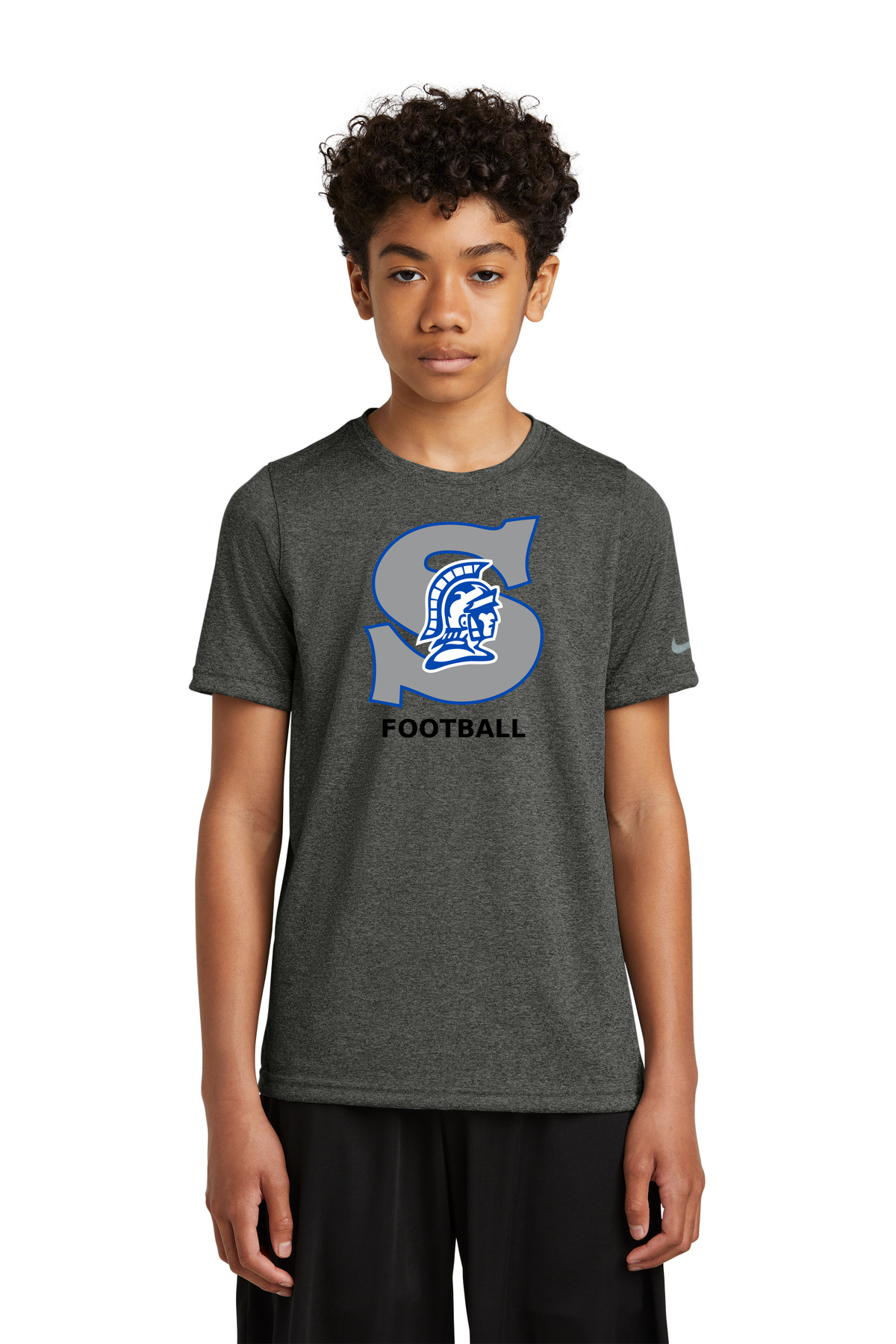 Southwest Football - Dark Smoke Heather Nike Youth Swoosh Sleeve rLegend Tee NKDX8787