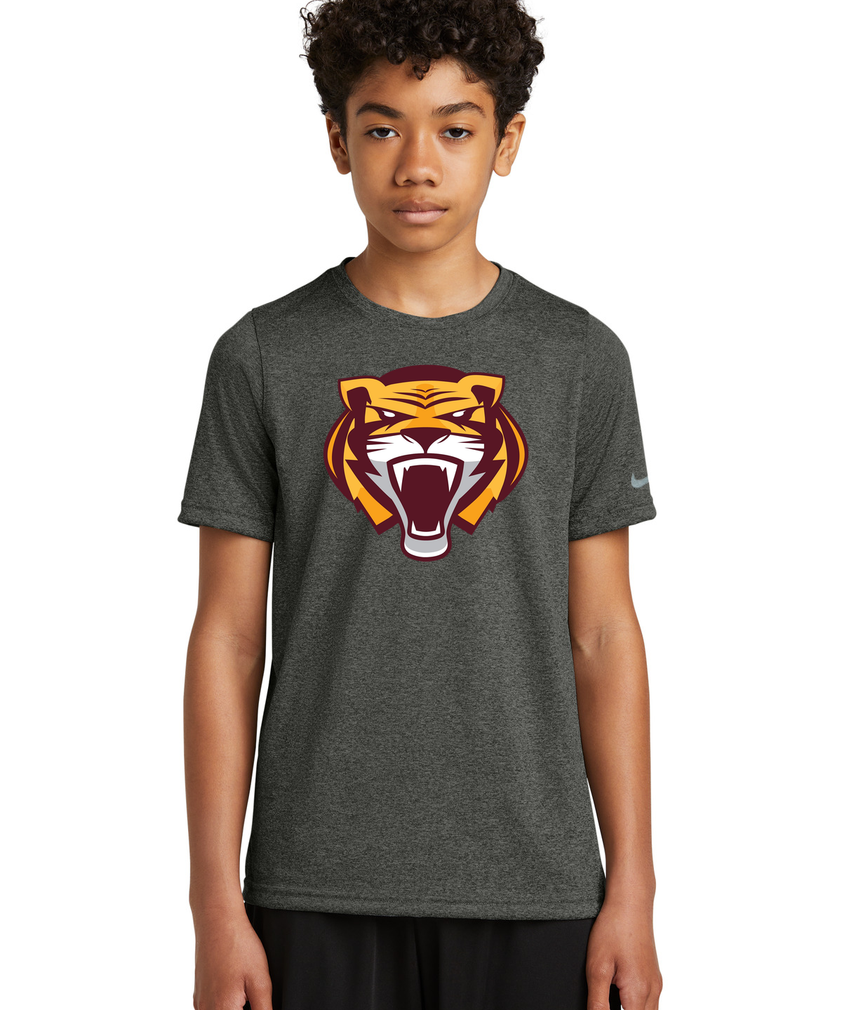 Stewartville Football - Dark Smoke Heather Nike Youth Swoosh Sleeve rLegend Tee NKDX8787