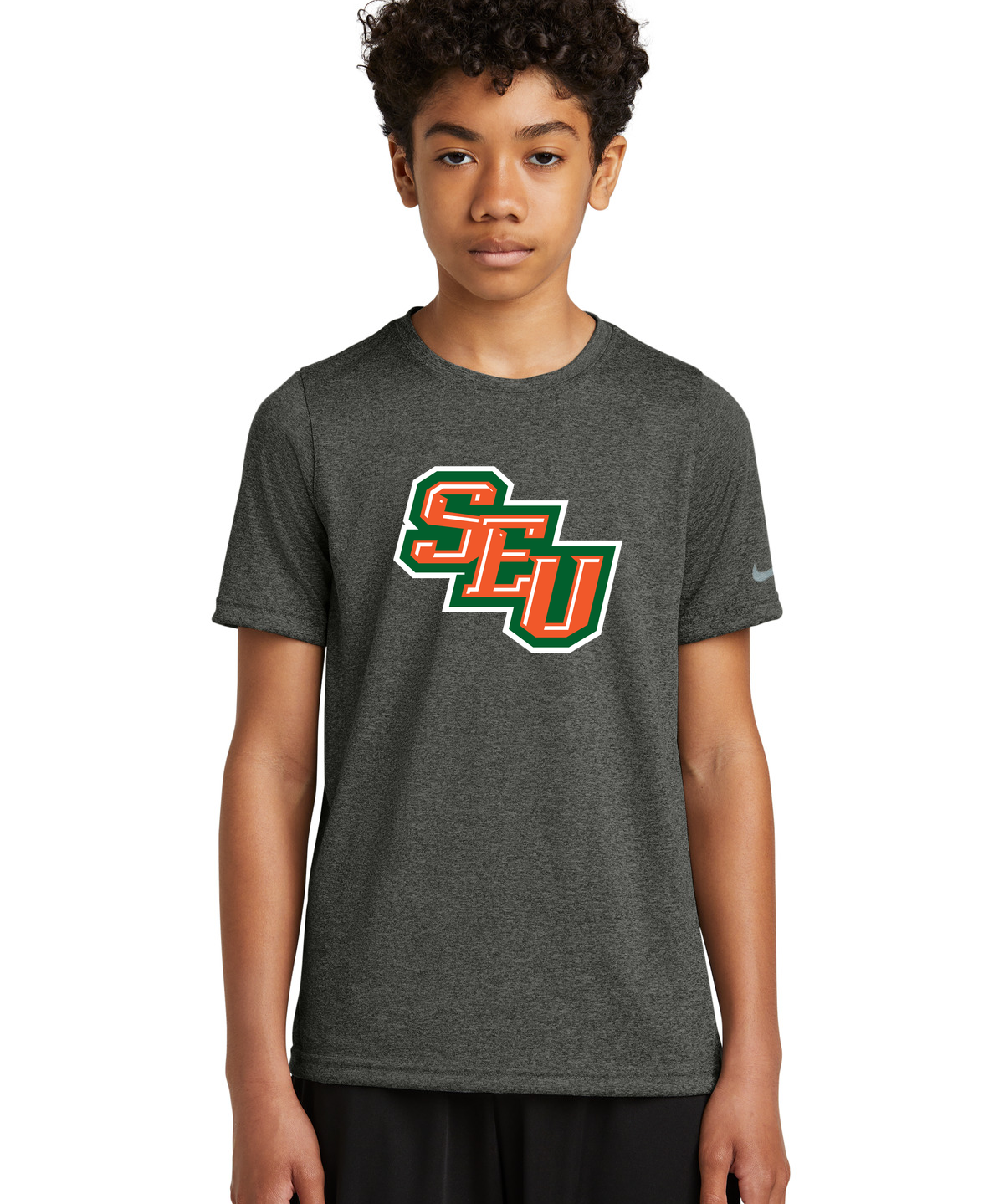 Sleepy Eye United Football - Dark Smoke Heather Nike Youth Swoosh Sleeve rLegend Tee NKDX8787