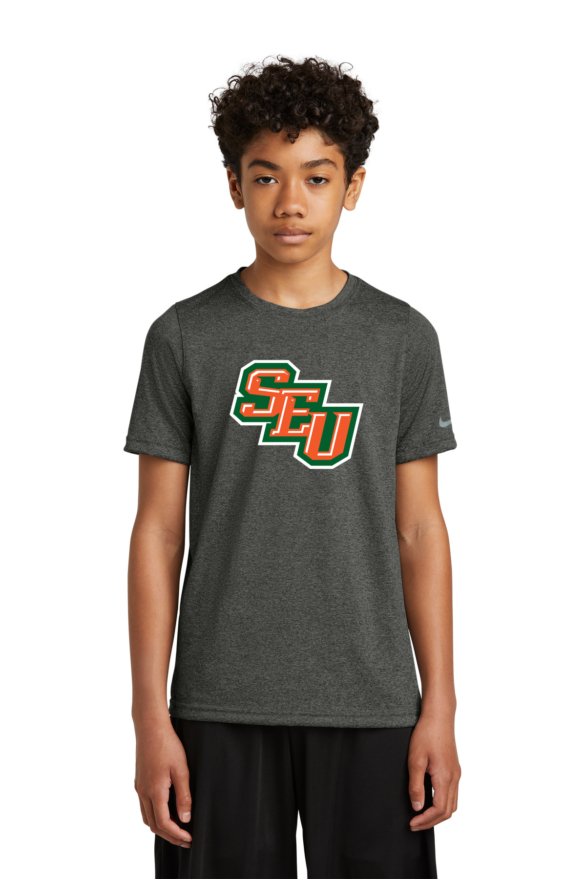 Sleepy Eye United Football - Dark Smoke Heather Nike Youth Swoosh Sleeve rLegend Tee NKDX8787
