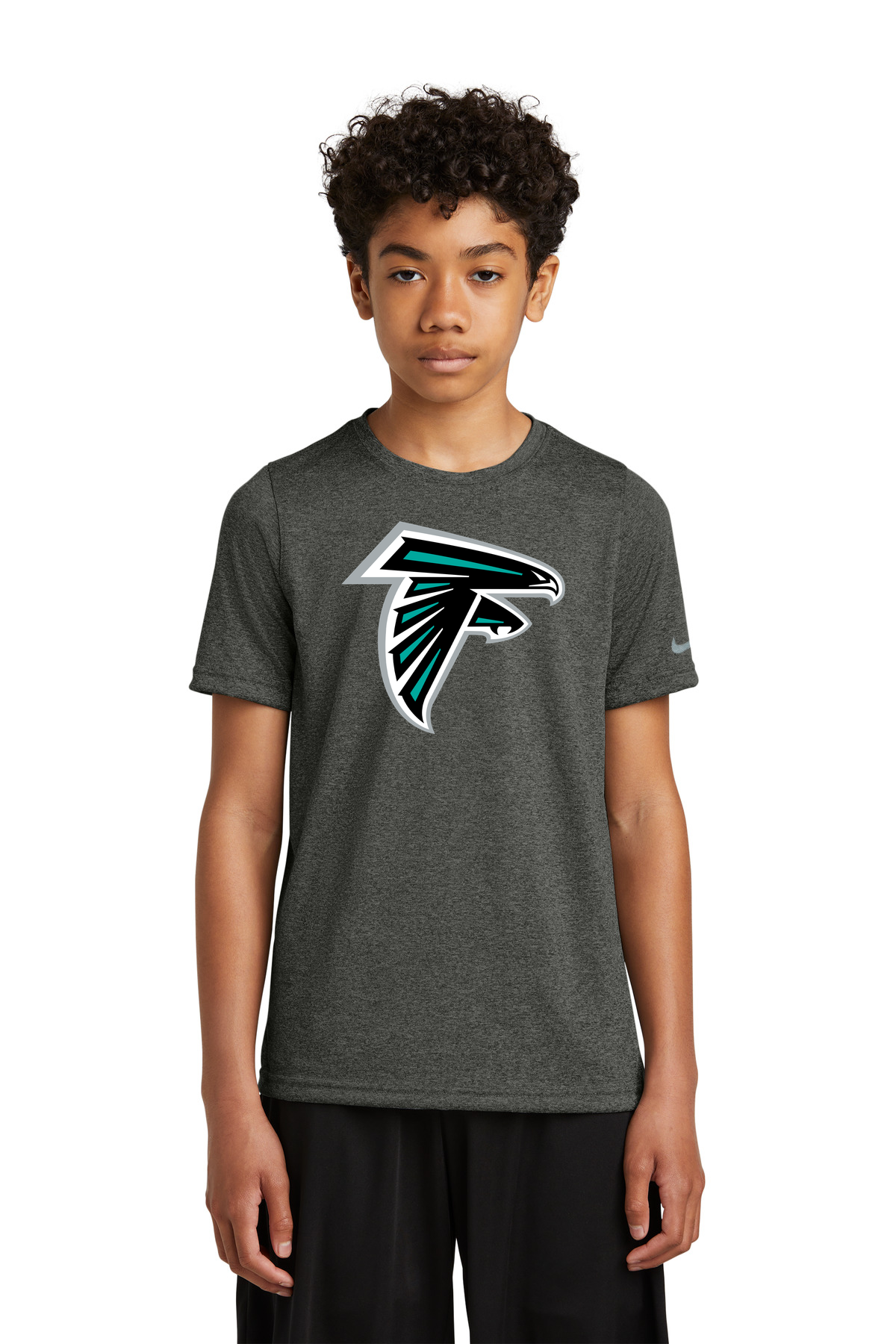Fillmore Central Football - Dark Smoke Heather Nike Youth Swoosh Sleeve rLegend Tee NKDX8787