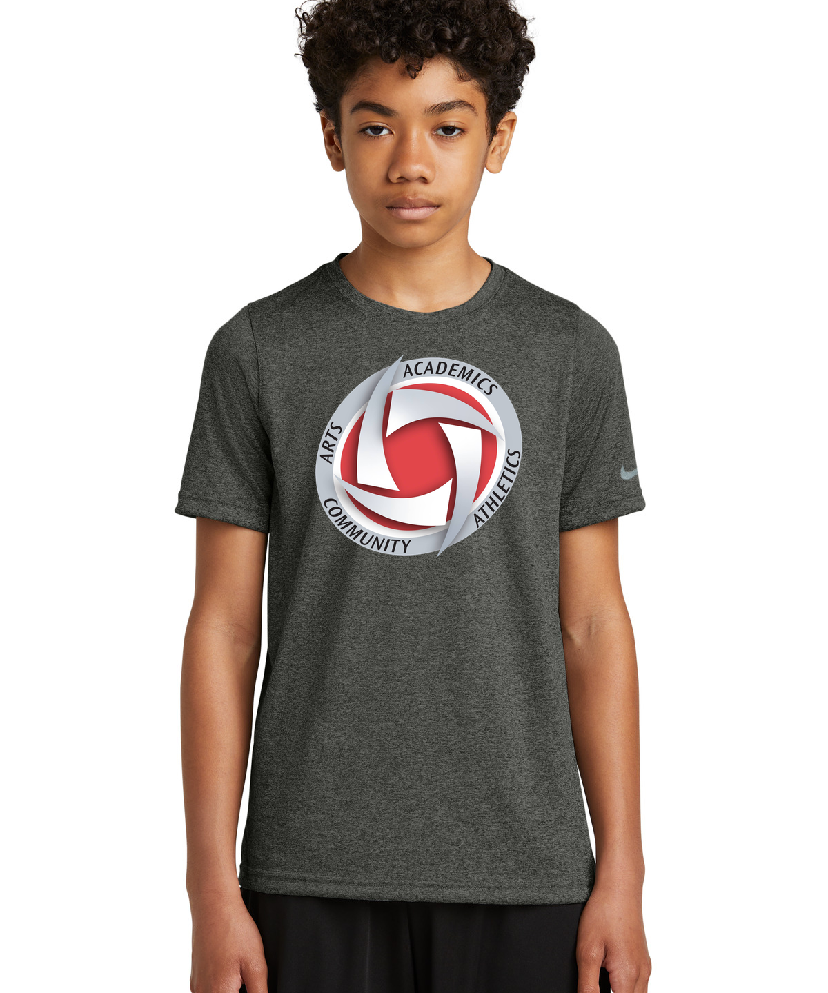 Houston Volleyball - Dark Smoke Heather Nike Youth Swoosh Sleeve rLegend Tee NKDX8787