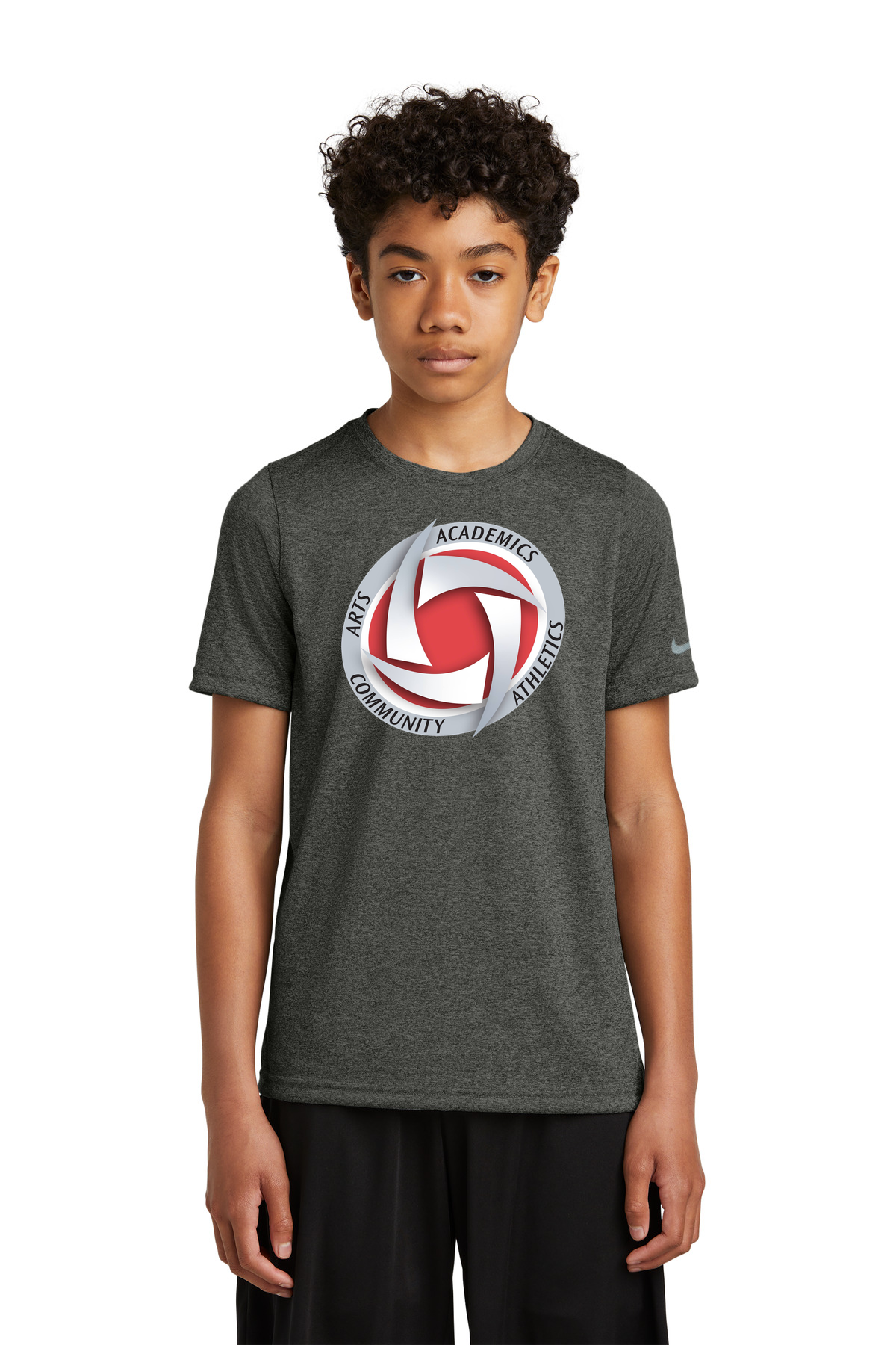 Houston Volleyball - Dark Smoke Heather Nike Youth Swoosh Sleeve rLegend Tee NKDX8787