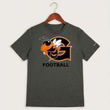 Giltner High School Football - Dark Smoke Heather Nike Youth Swoosh Sleeve rLegend Tee NKDX8787