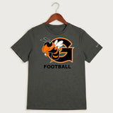Giltner High School Football - Dark Smoke Heather Nike Youth Swoosh Sleeve rLegend Tee NKDX8787