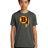 Benson Football - Dark Smoke Heather Nike Youth Swoosh Sleeve rLegend Tee NKDX8787