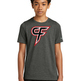 Cannon Falls Volleyball - Dark Smoke Heather Nike Youth Swoosh Sleeve rLegend Tee NKDX8787