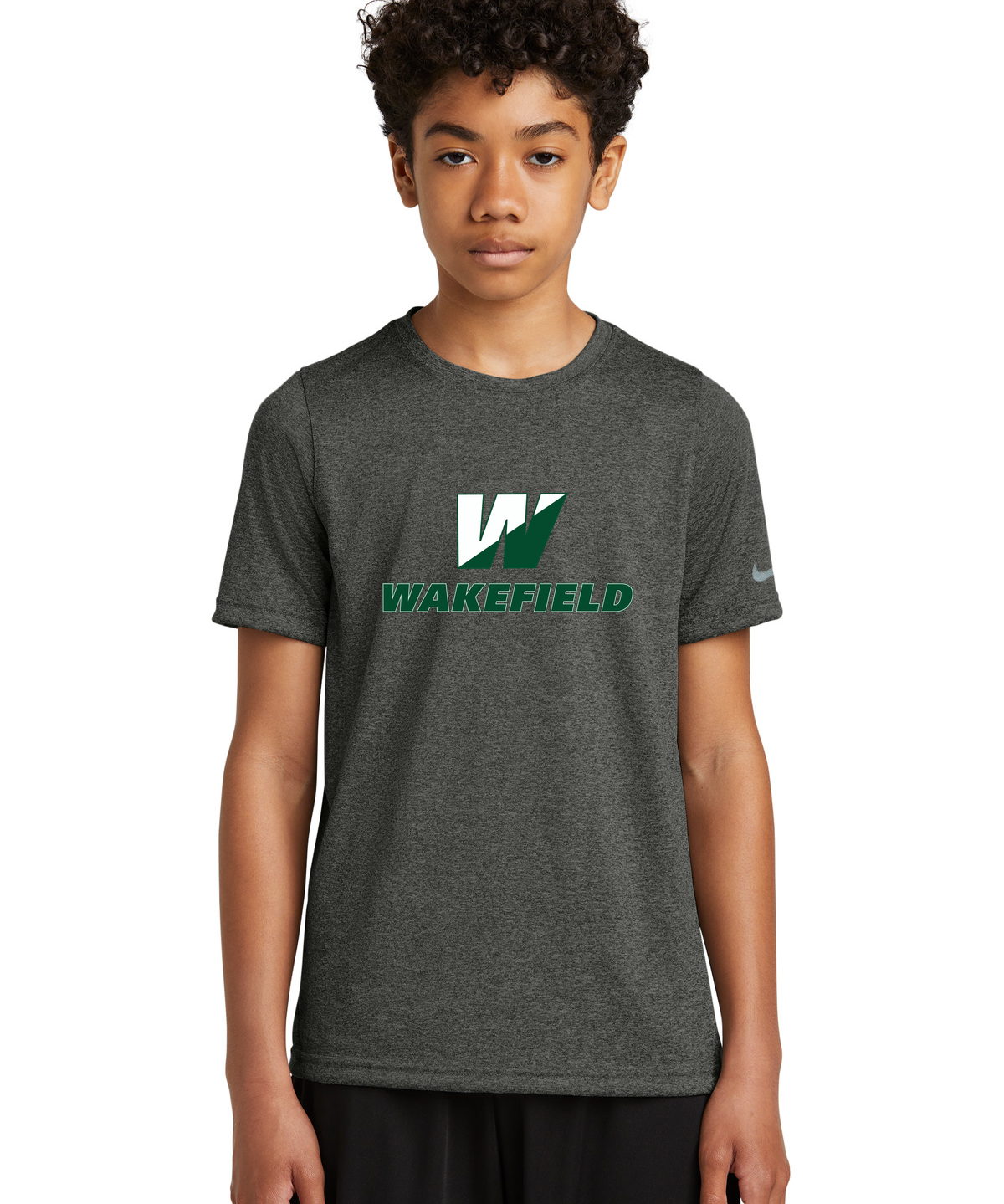 Wakefield High School N/A - Dark Smoke Heather Nike Youth Swoosh Sleeve rLegend Tee NKDX8787