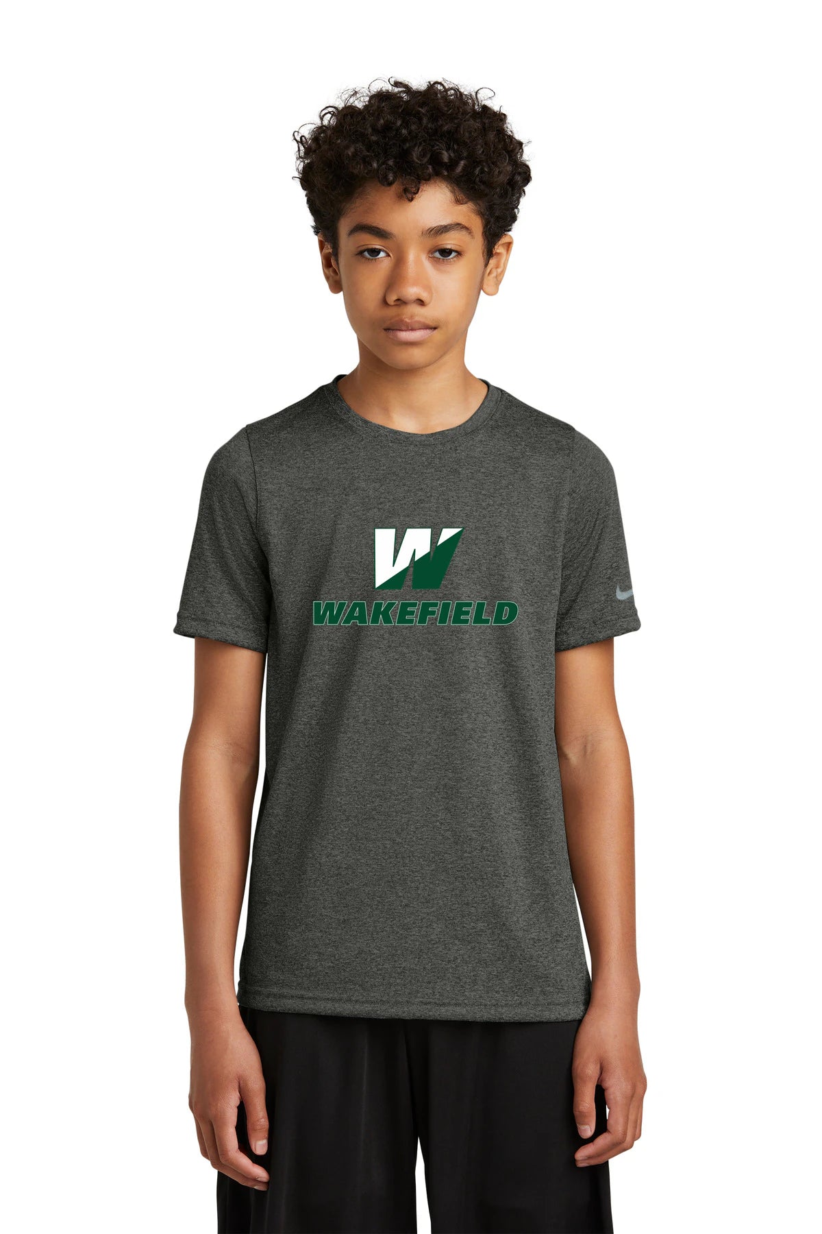 Wakefield High School N/A - Dark Smoke Heather Nike Youth Swoosh Sleeve rLegend Tee NKDX8787