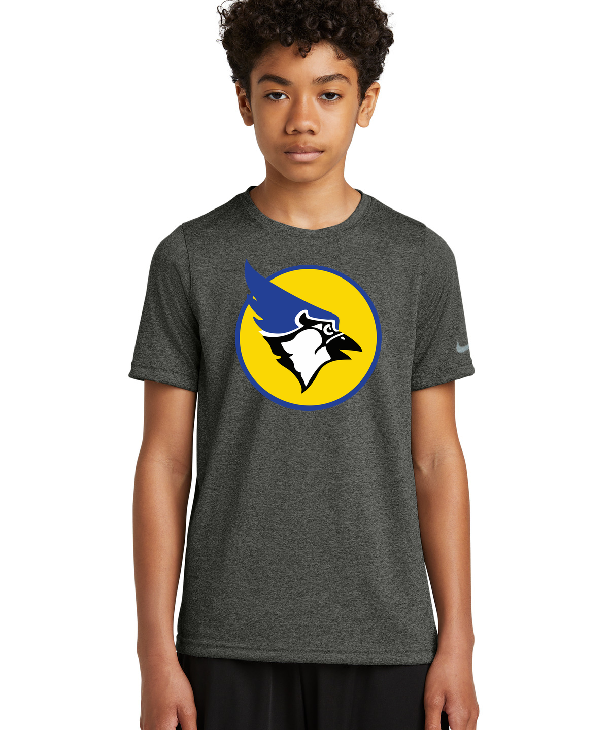 Waseca Football - Dark Smoke Heather Nike Youth Swoosh Sleeve rLegend Tee NKDX8787