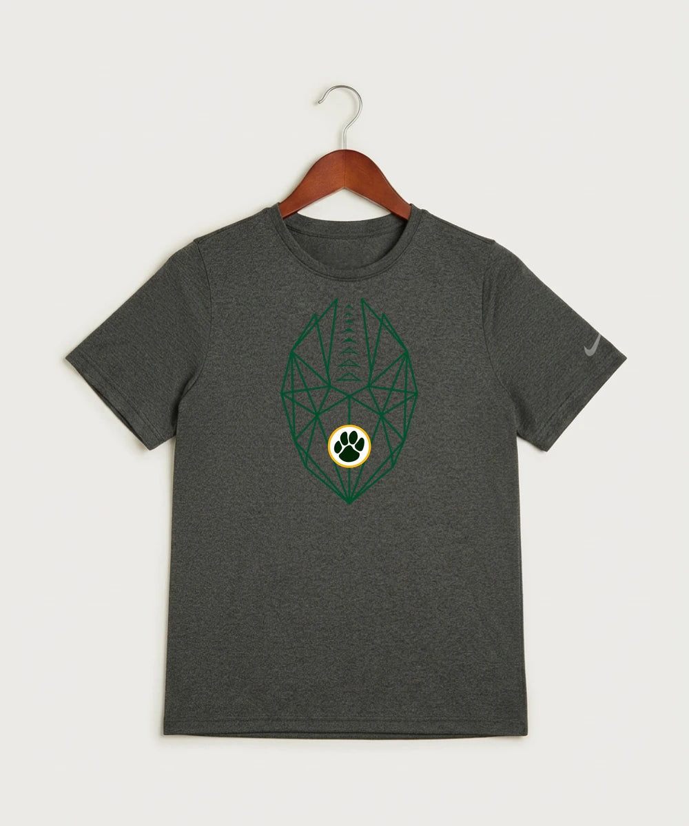 Ashwaubenon High School Football (Boys) (Sandbox) - Dark Smoke Heather Nike Youth Swoosh Sleeve rLegend Tee NKDX8787