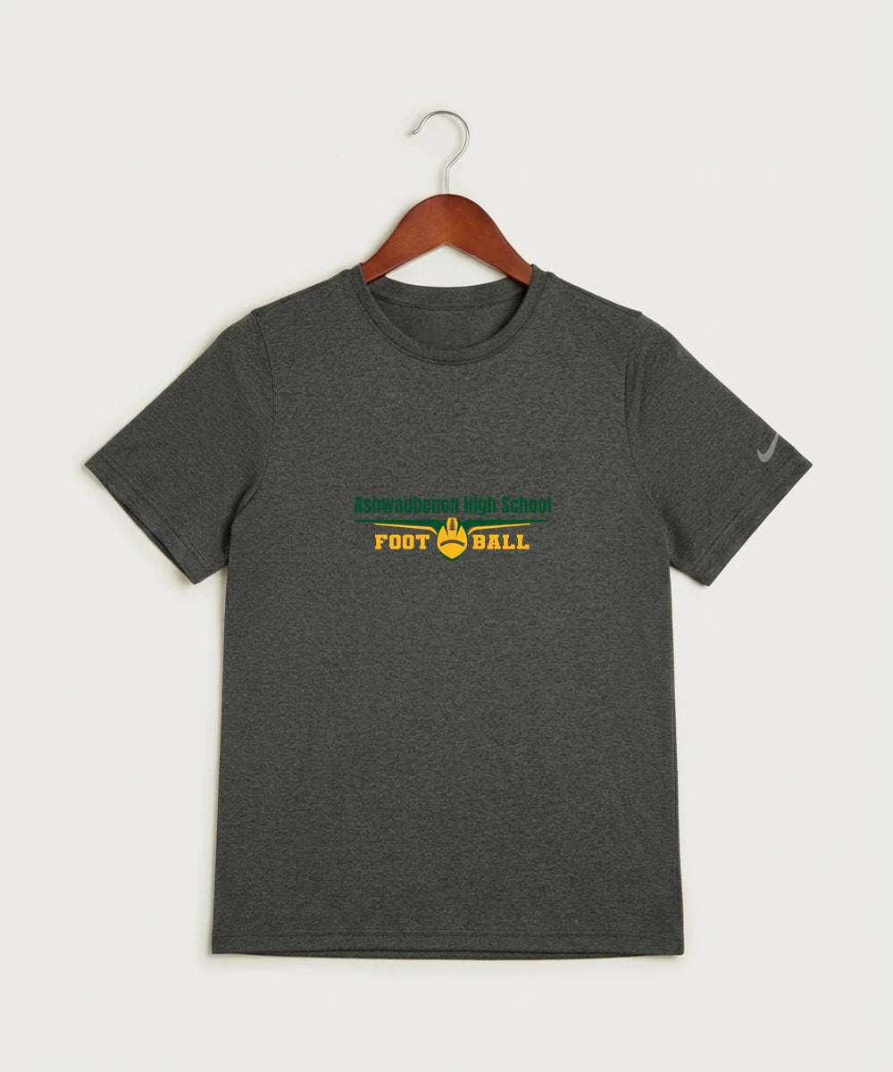 Ashwaubenon High School Football (Boys) - Dark Smoke Heather Nike Youth Swoosh Sleeve rLegend Tee NKDX8787