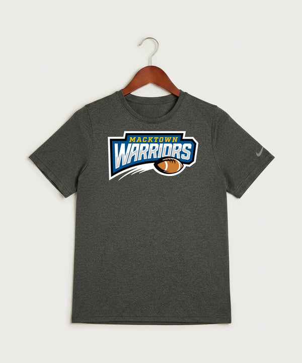 Macktown Warriors Football (Boys) - Dark Smoke Heather Nike Youth Swoosh Sleeve rLegend Tee NKDX8787