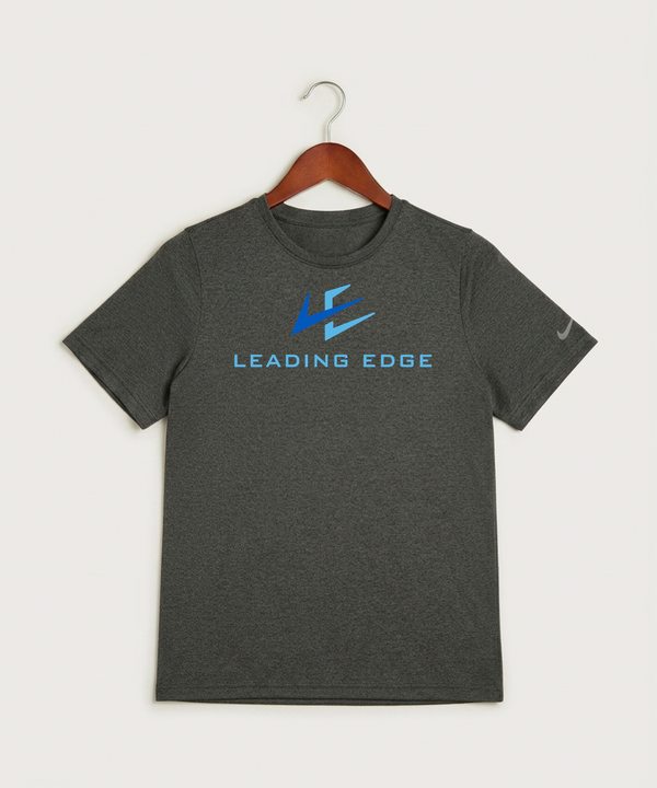 Leading Edge Team Store - Dark Smoke Heather Nike Youth Swoosh Sleeve rLegend Tee NKDX8787