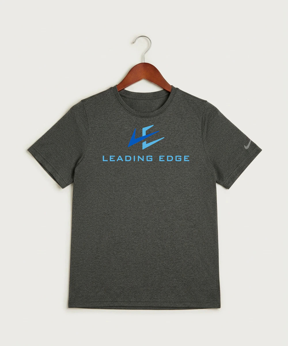Leading Edge Team Store - Dark Smoke Heather Nike Youth Swoosh Sleeve rLegend Tee NKDX8787