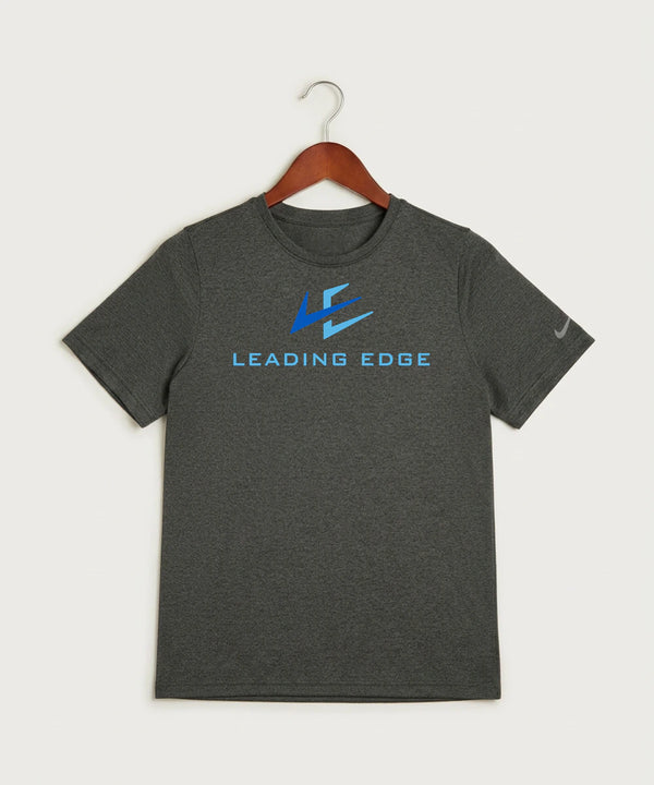 Leading Edge Team Store - Dark Smoke Heather Nike Youth Swoosh Sleeve rLegend Tee NKDX8787