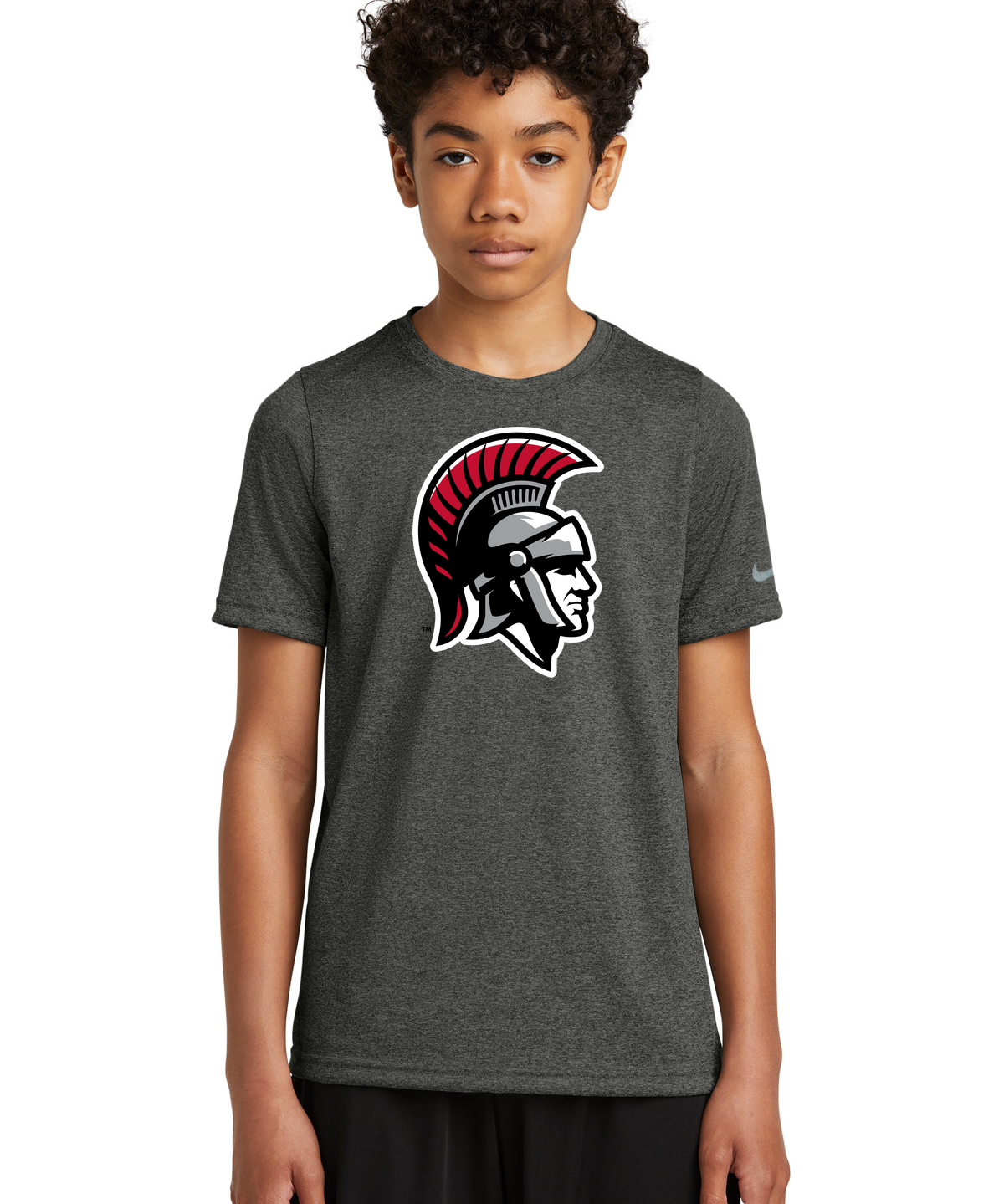 Worthington Football - Dark Smoke Heather Nike Youth Swoosh Sleeve rLegend Tee NKDX8787