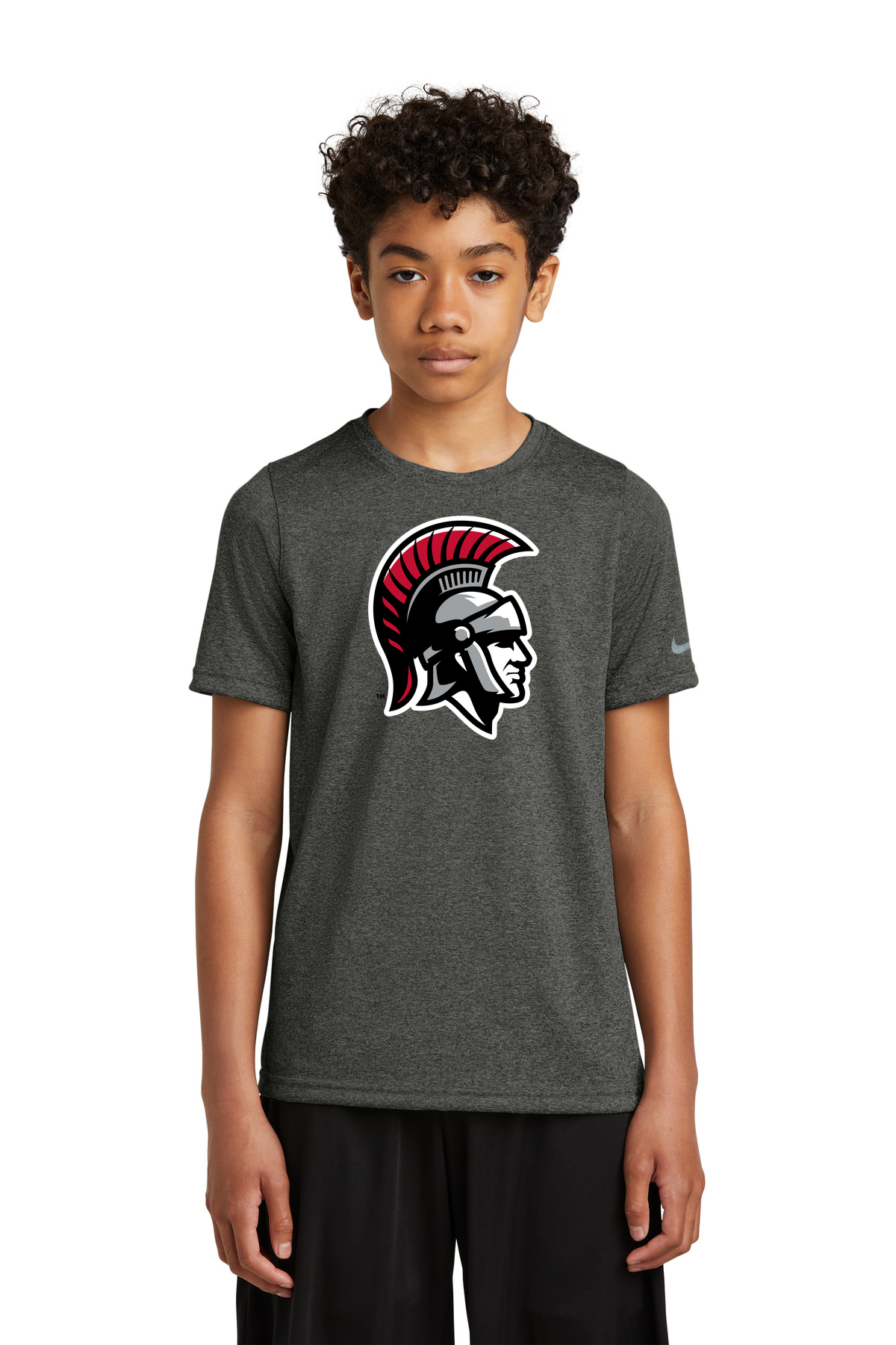Worthington Football - Dark Smoke Heather Nike Youth Swoosh Sleeve rLegend Tee NKDX8787