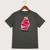 Amboy Football general - Dark Smoke Heather Nike Youth Swoosh Sleeve rLegend Tee NKDX8787