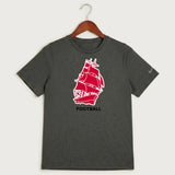 Amboy Football general - Dark Smoke Heather Nike Youth Swoosh Sleeve rLegend Tee NKDX8787