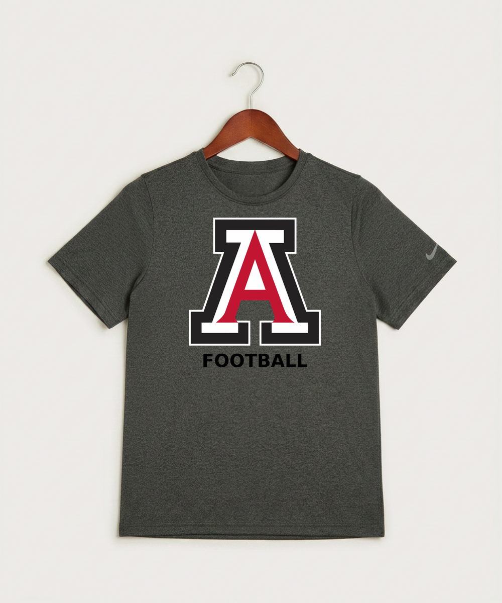 Amboy Football general - Dark Smoke Heather Nike Youth Swoosh Sleeve rLegend Tee NKDX8787