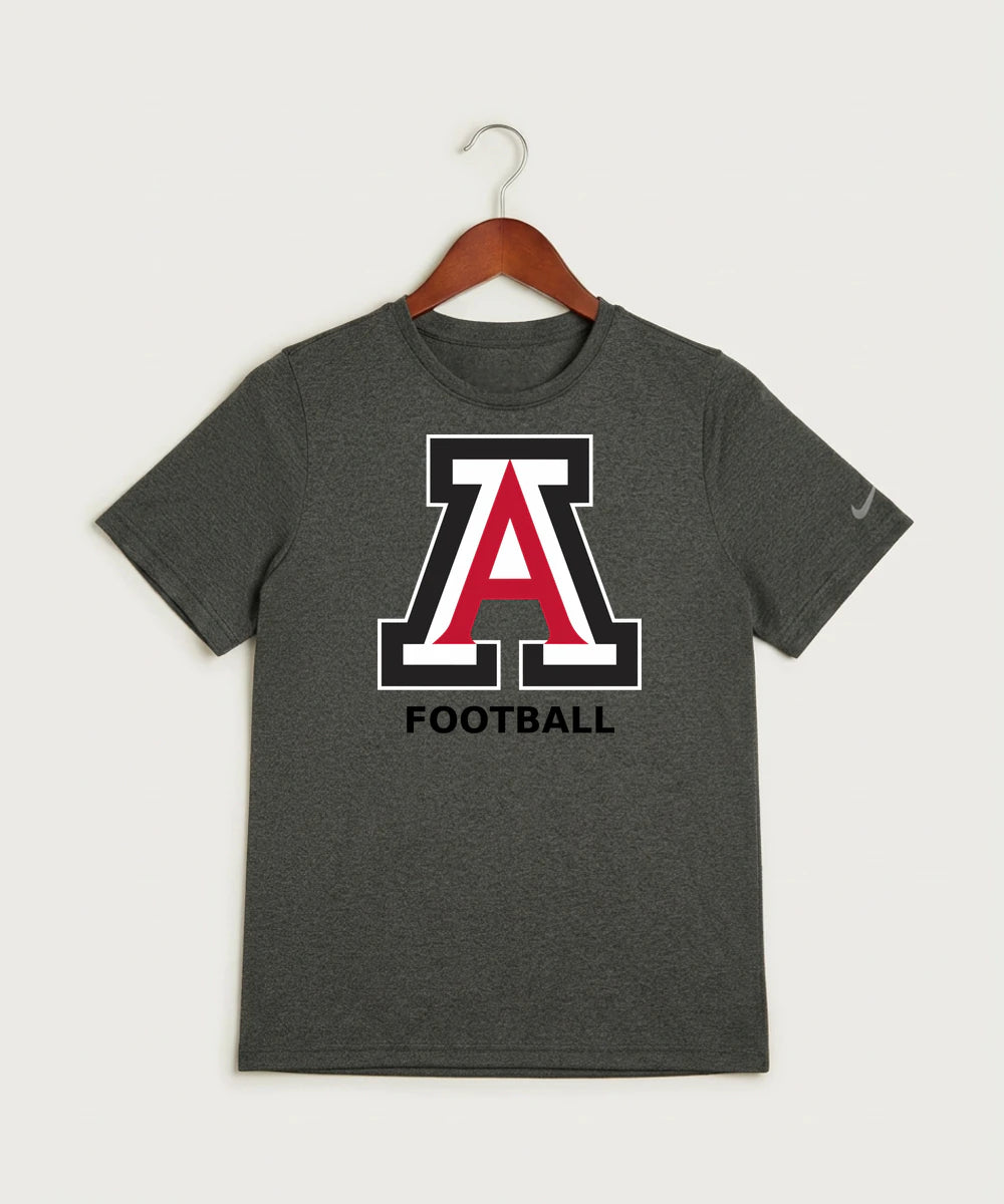 Amboy Football general - Dark Smoke Heather Nike Youth Swoosh Sleeve rLegend Tee NKDX8787