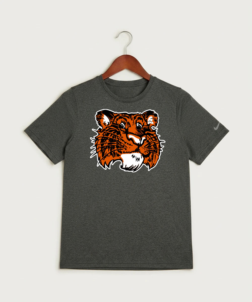 Browerville Public High School Athletics Coed - Dark Smoke Heather Nike Youth Swoosh Sleeve rLegend Tee NKDX8787