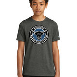 Martin County West Football - Dark Smoke Heather Nike Youth Swoosh Sleeve rLegend Tee NKDX8787
