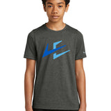 Notre Dame High School Team Store - Dark Smoke Heather Nike Youth Swoosh Sleeve rLegend Tee NKDX8787