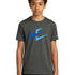 Notre Dame High School Team Store - Dark Smoke Heather Nike Youth Swoosh Sleeve rLegend Tee NKDX8787