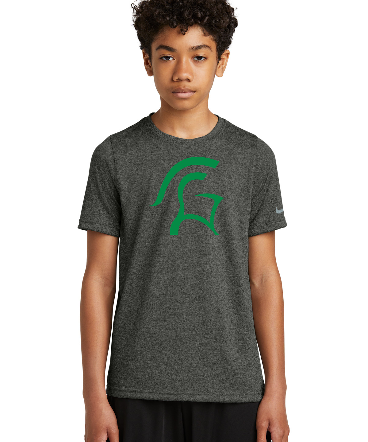 La Crescent-Hokah Football - Dark Smoke Heather Nike Youth Swoosh Sleeve rLegend Tee NKDX8787