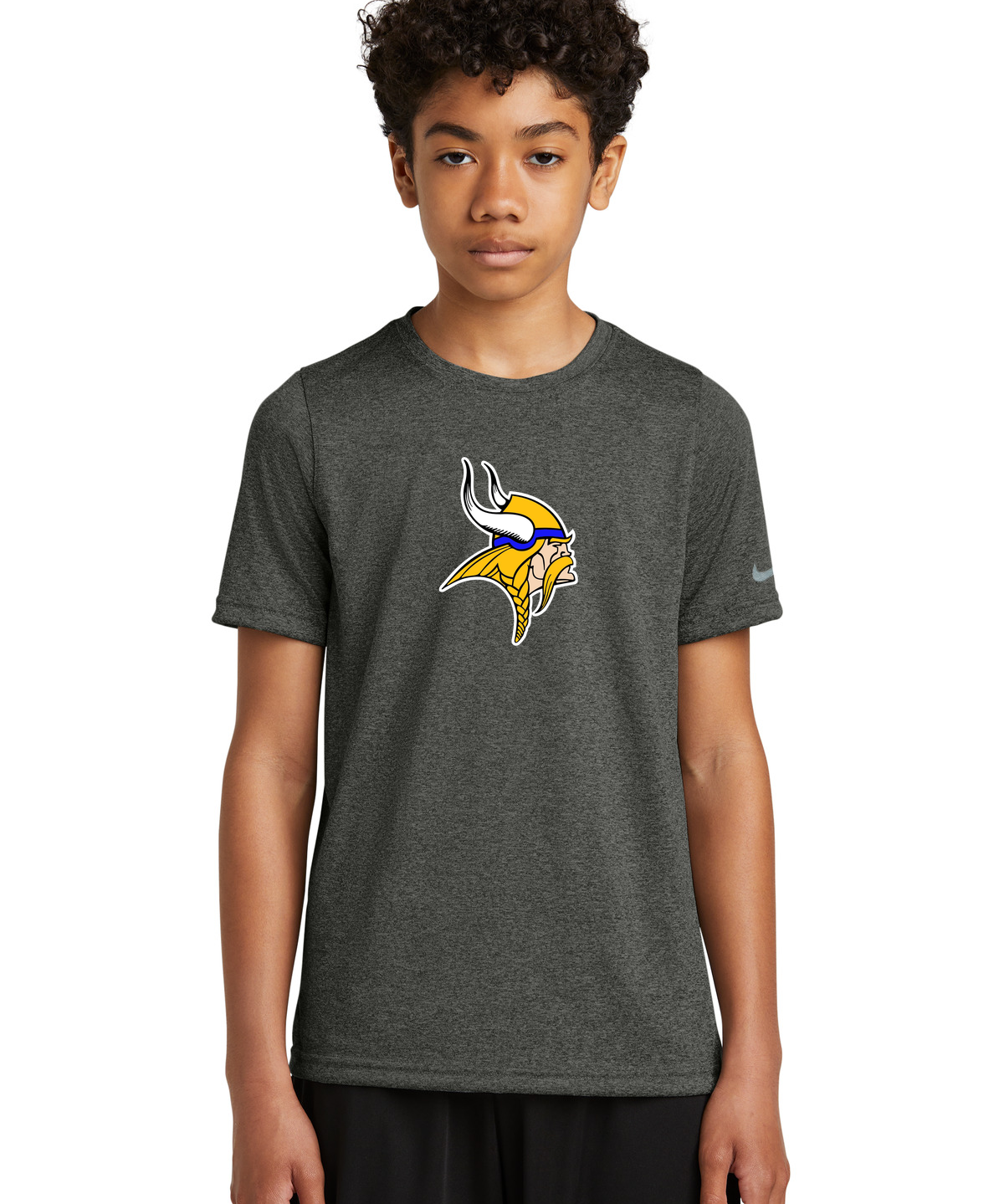 Hayfield Volleyball - Dark Smoke Heather Nike Youth Swoosh Sleeve rLegend Tee NKDX8787