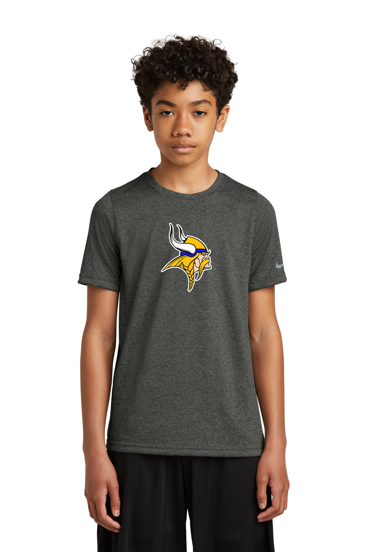 Hayfield Volleyball - Dark Smoke Heather Nike Youth Swoosh Sleeve rLegend Tee NKDX8787