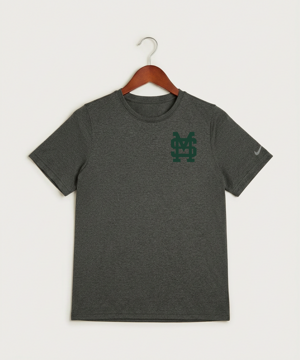 Sleepy Eye St. Mary's High School Athletics Coed - Dark Smoke Heather Nike Youth Swoosh Sleeve rLegend Tee NKDX8787