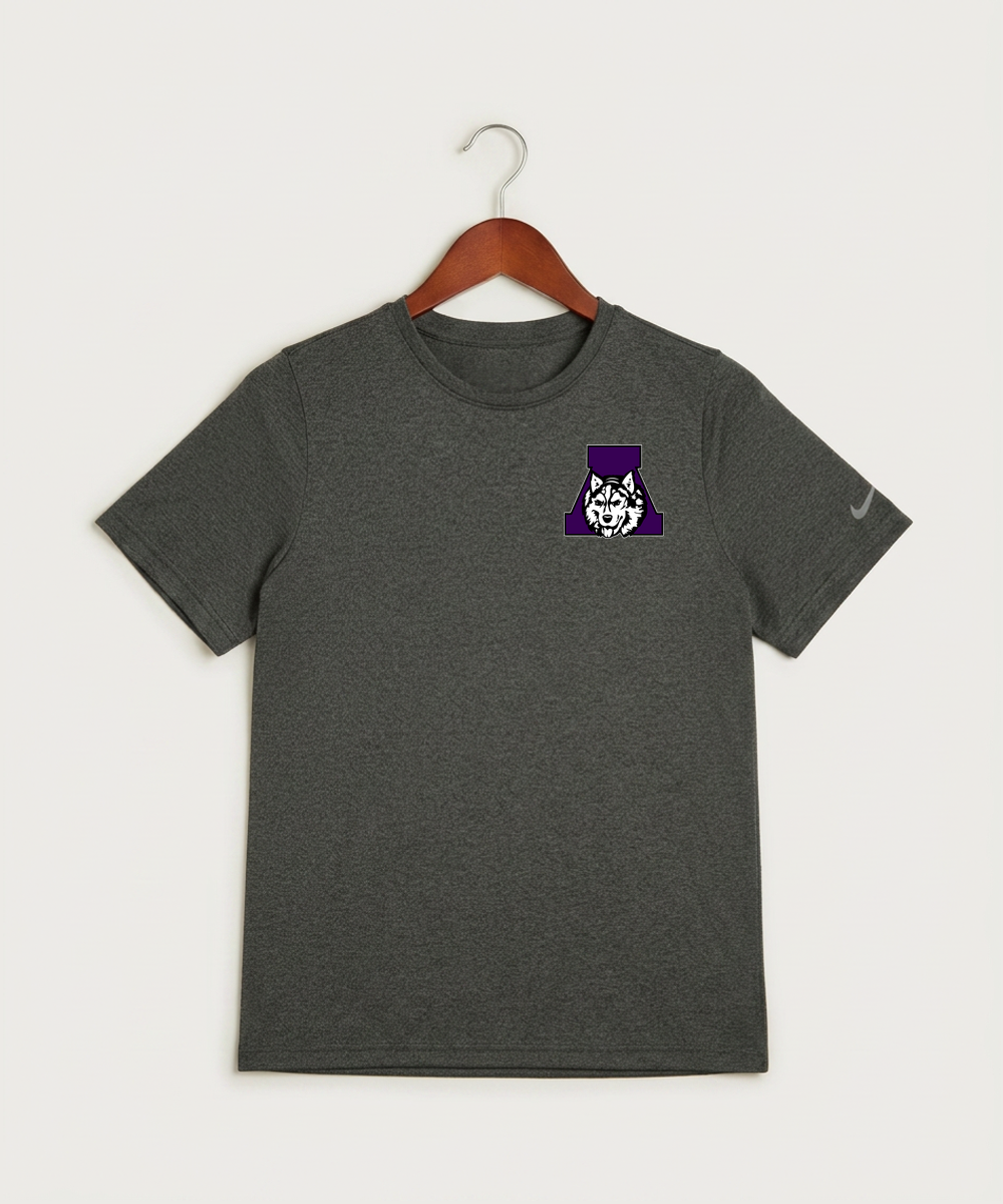 Albany High School Athletics - Dark Smoke Heather Nike Youth Swoosh Sleeve rLegend Tee NKDX8787